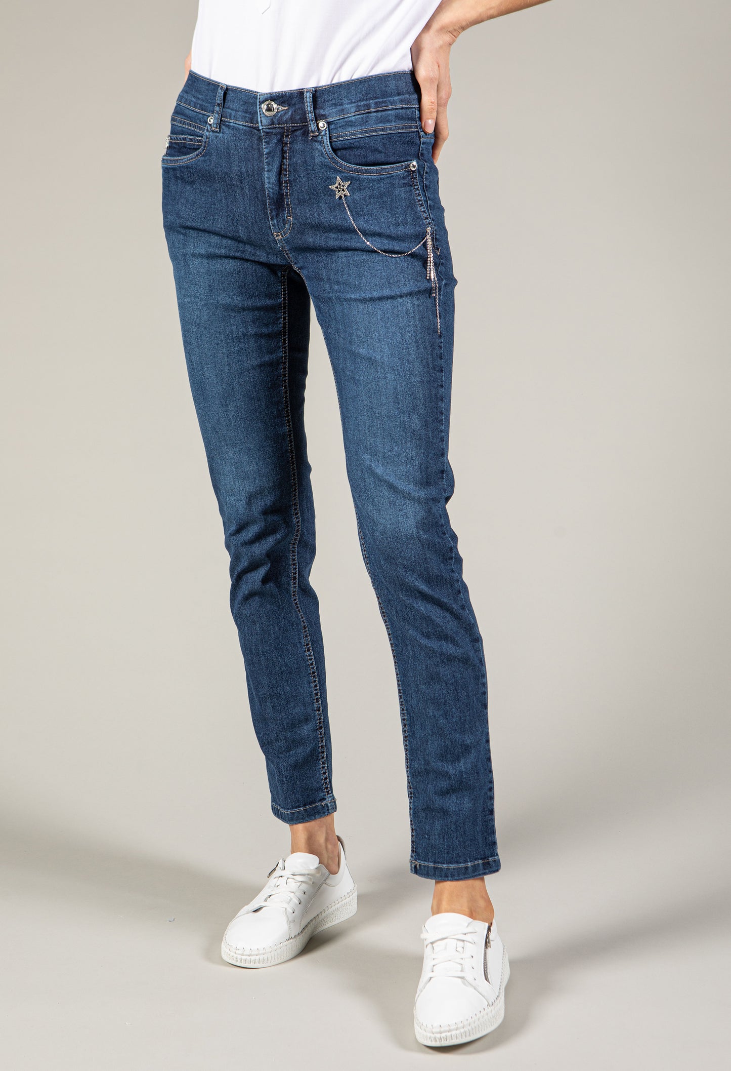 High Rise Embellished Skinny Jeans