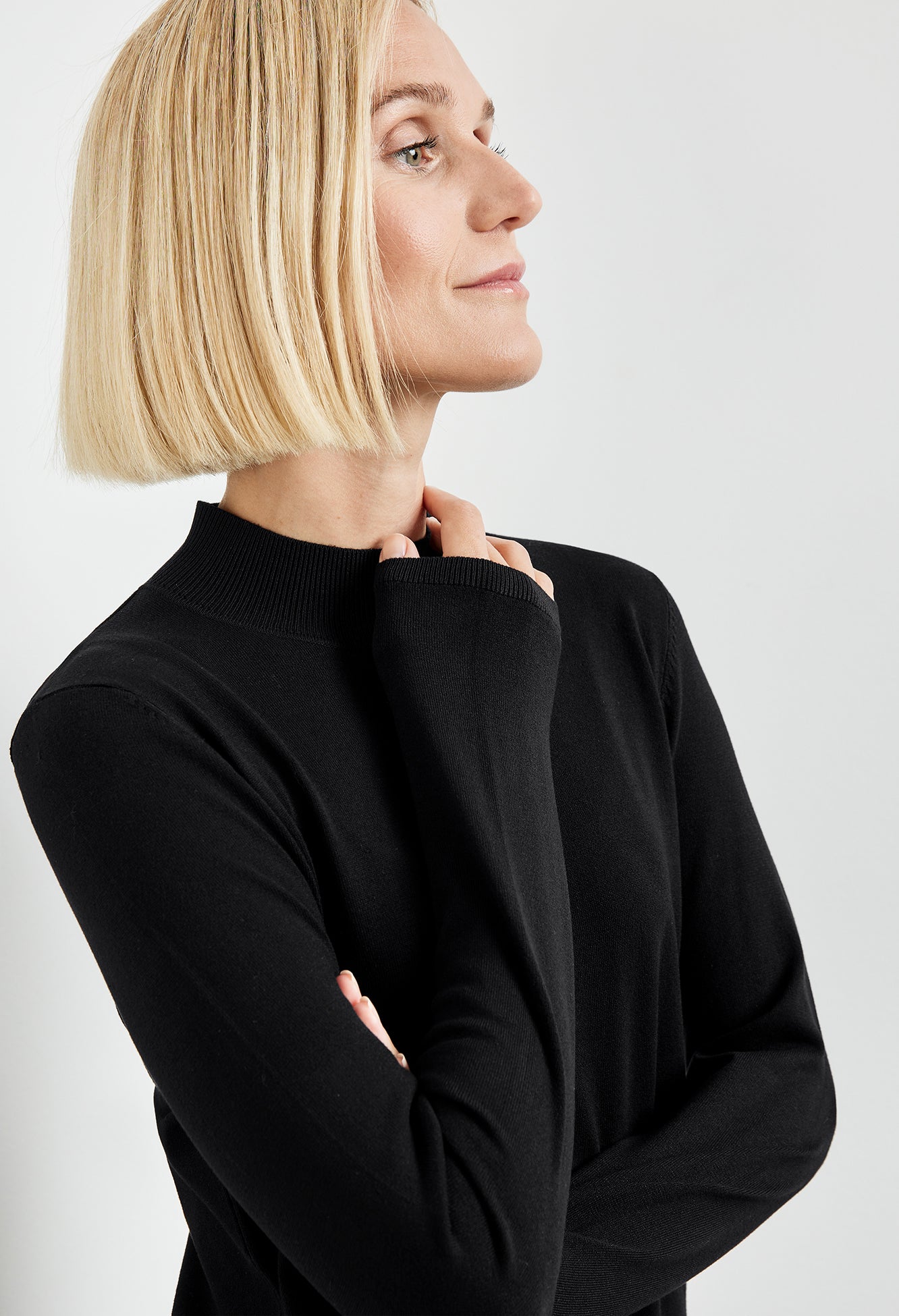 Fine Knit Turtleneck Jumper