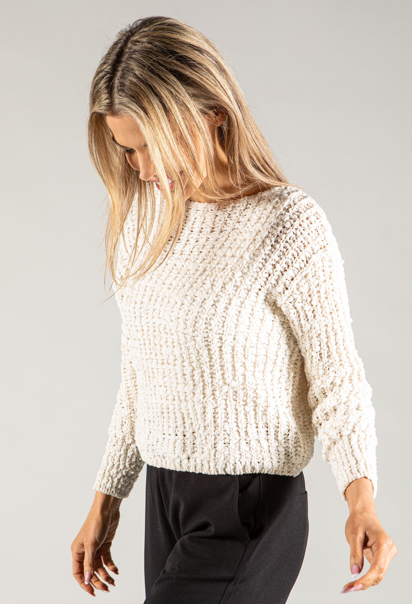 Summer Knit with a Boat Neckline