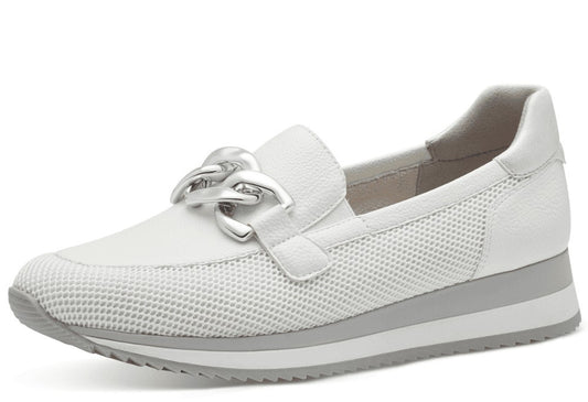 Mesh Loafer with Silver Chain
