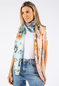 Butterfly Mixed Print Scarf