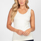Reversible Ribbed V-Scoop Tank with Lace Trim