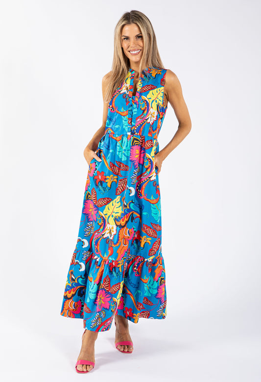 Bold Floral Print Dress