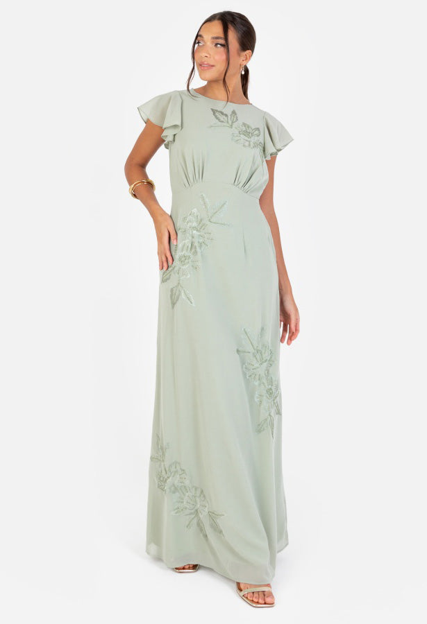 Jesara Cowl Back Maxi Dress Sage main image 0