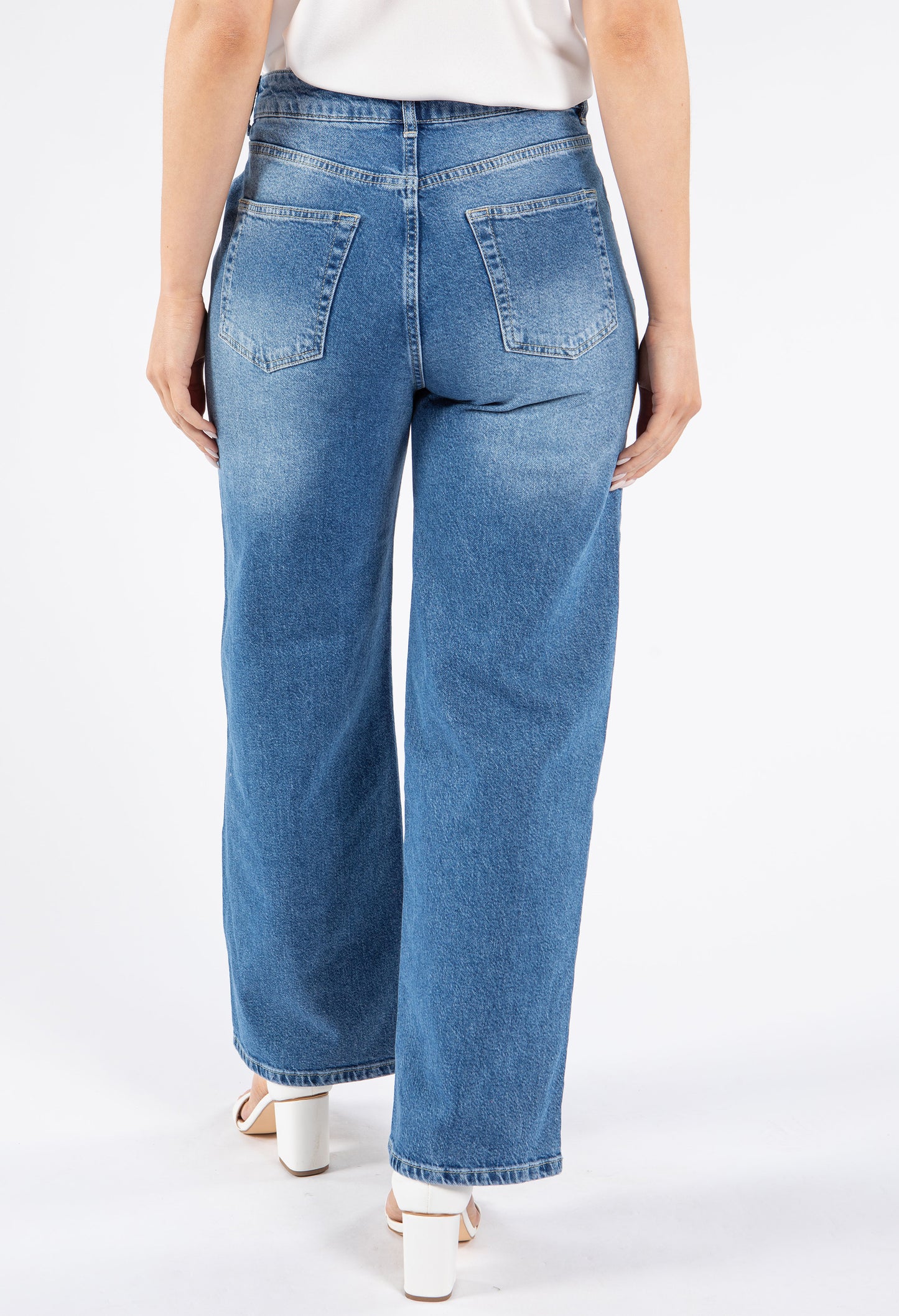 Anna Straight Wide Leg Jeans