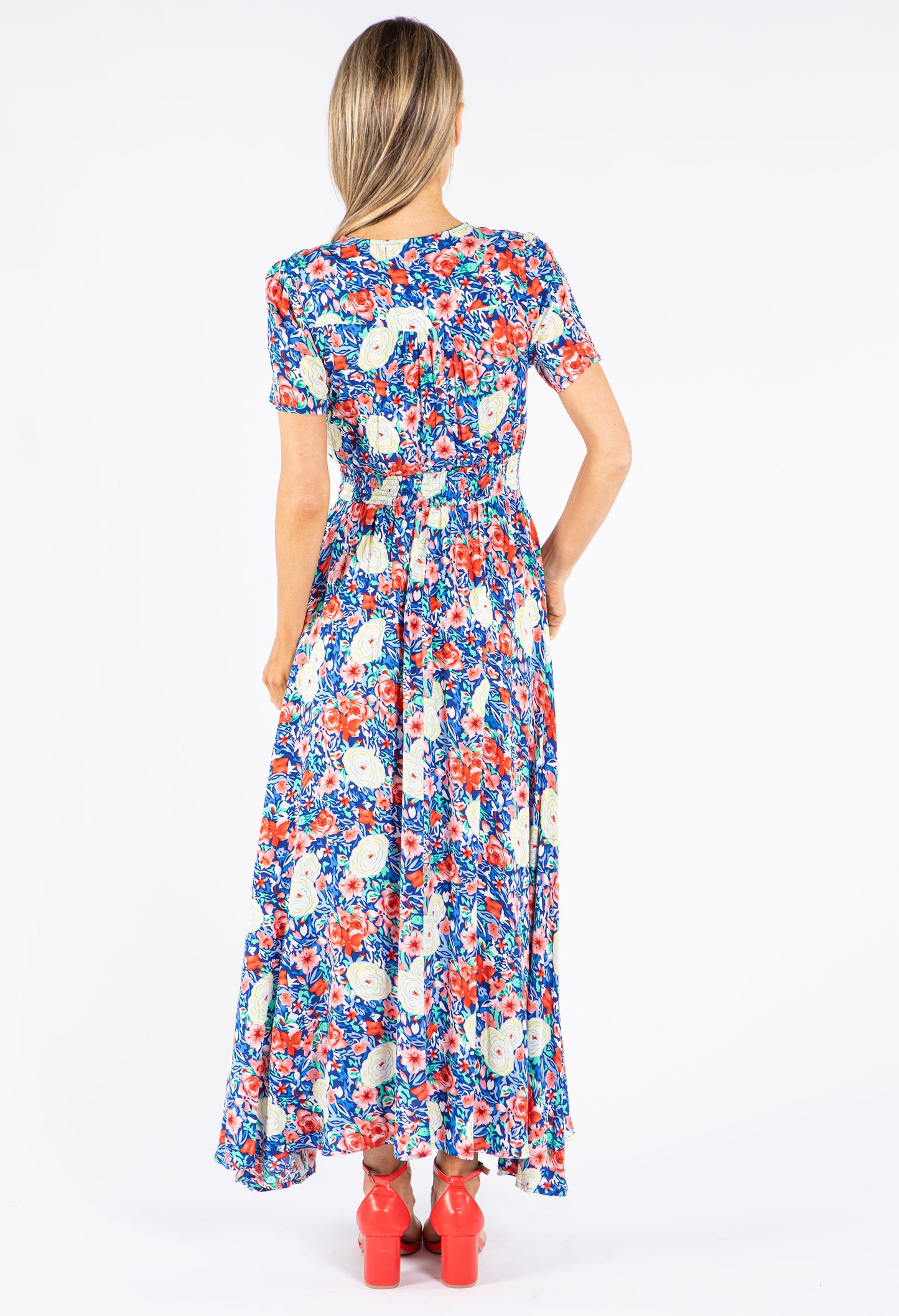 Floral Buttoned Maxi Dress