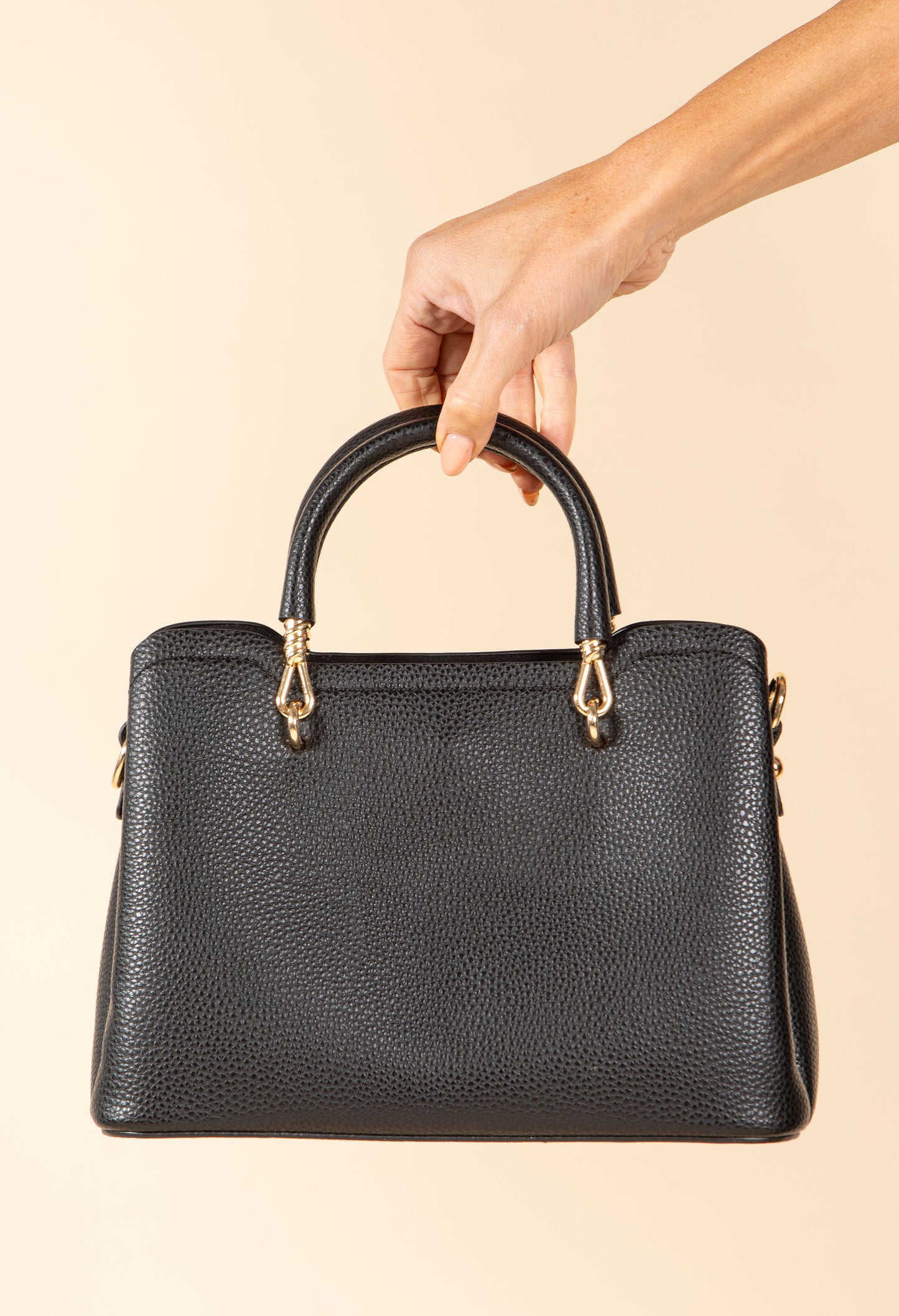 Flower Charm Structured Bag