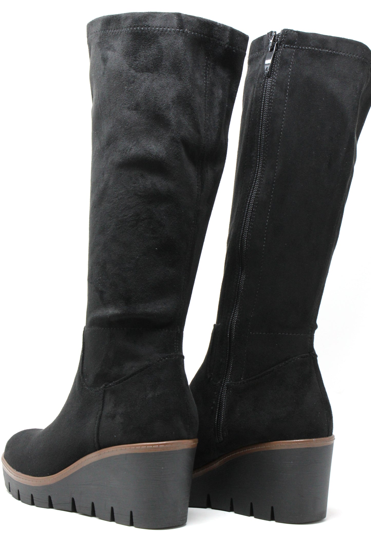 Microfibre Wedged Long Boot