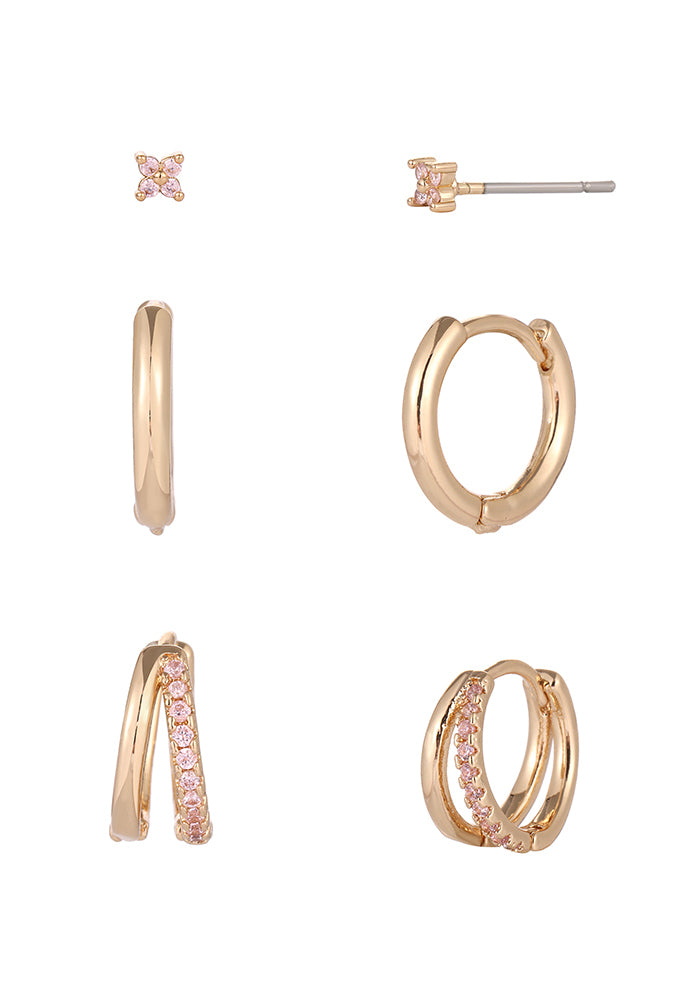 3 Pack Hoop Earrings