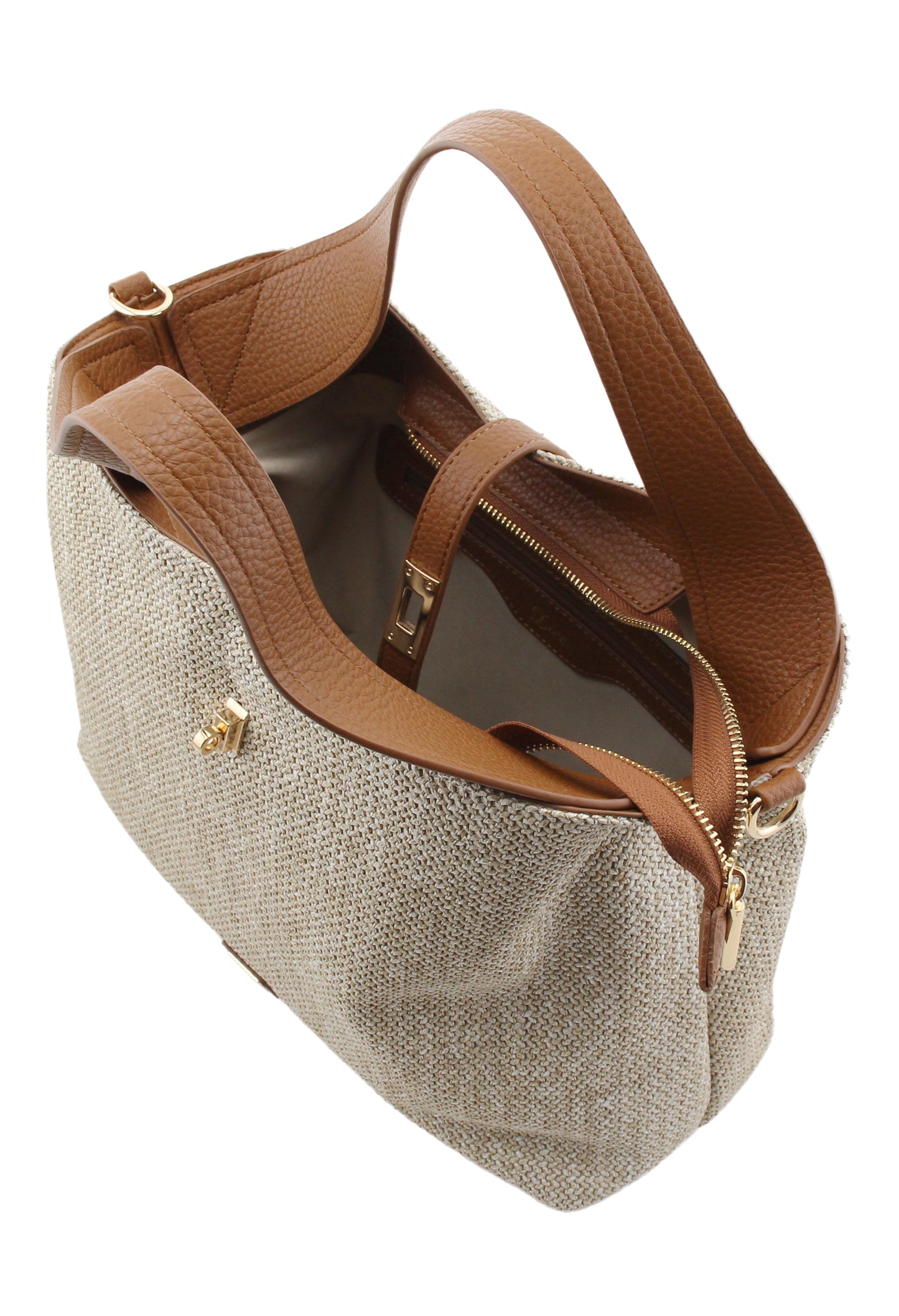 Straw Look Shopper Bag