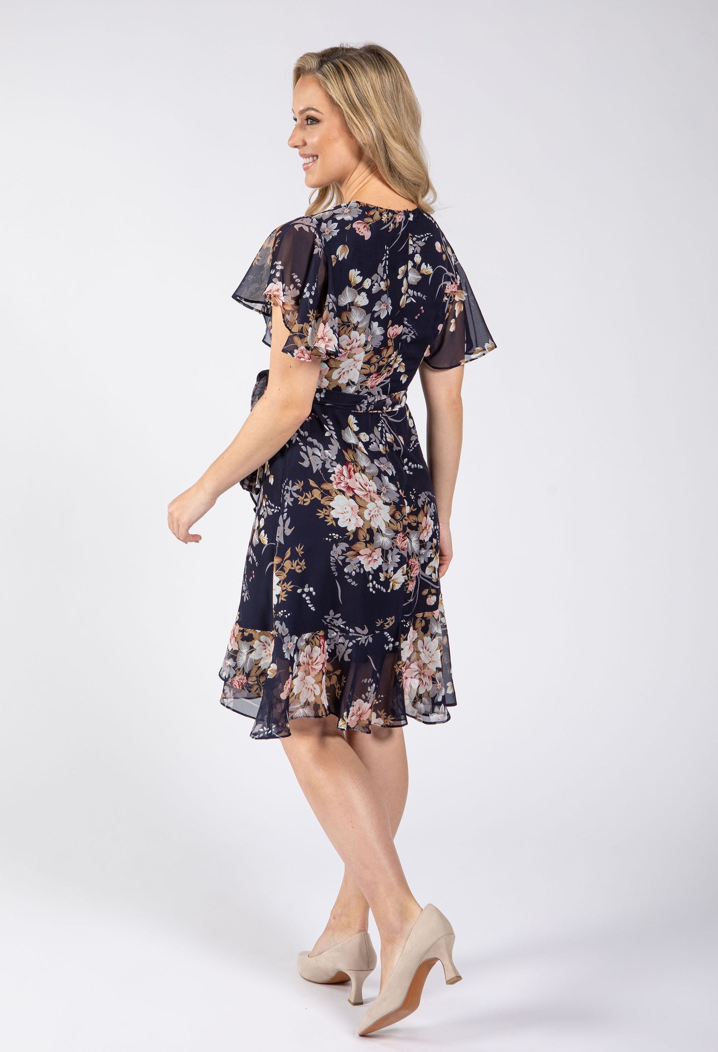 Floral Print Wrap Dress