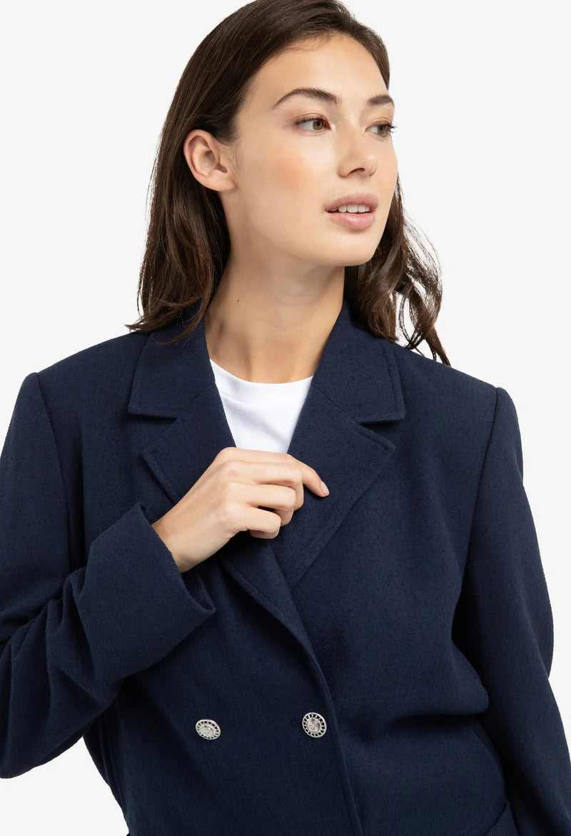 Short double-breasted blazer jacket