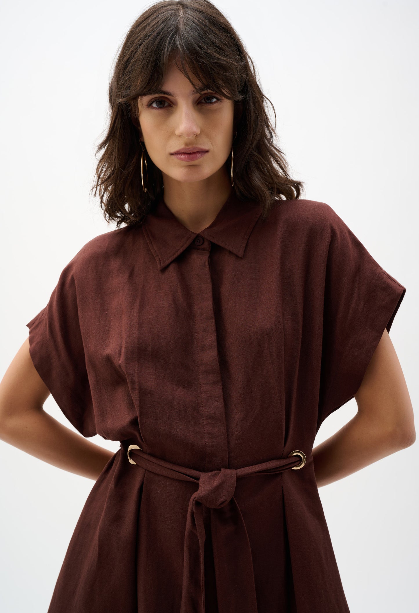 Midi Belted Shirt Dress