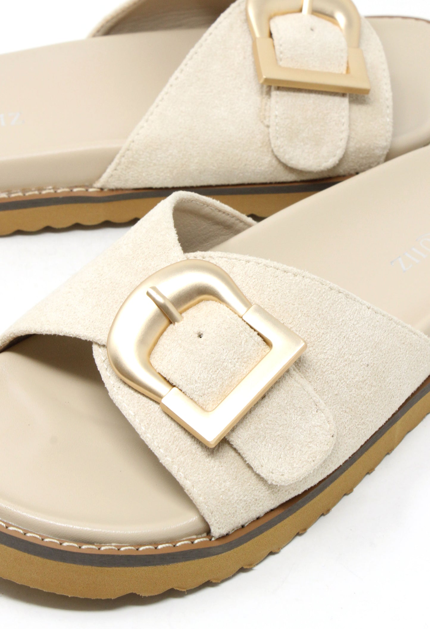 Faux Suede Slide