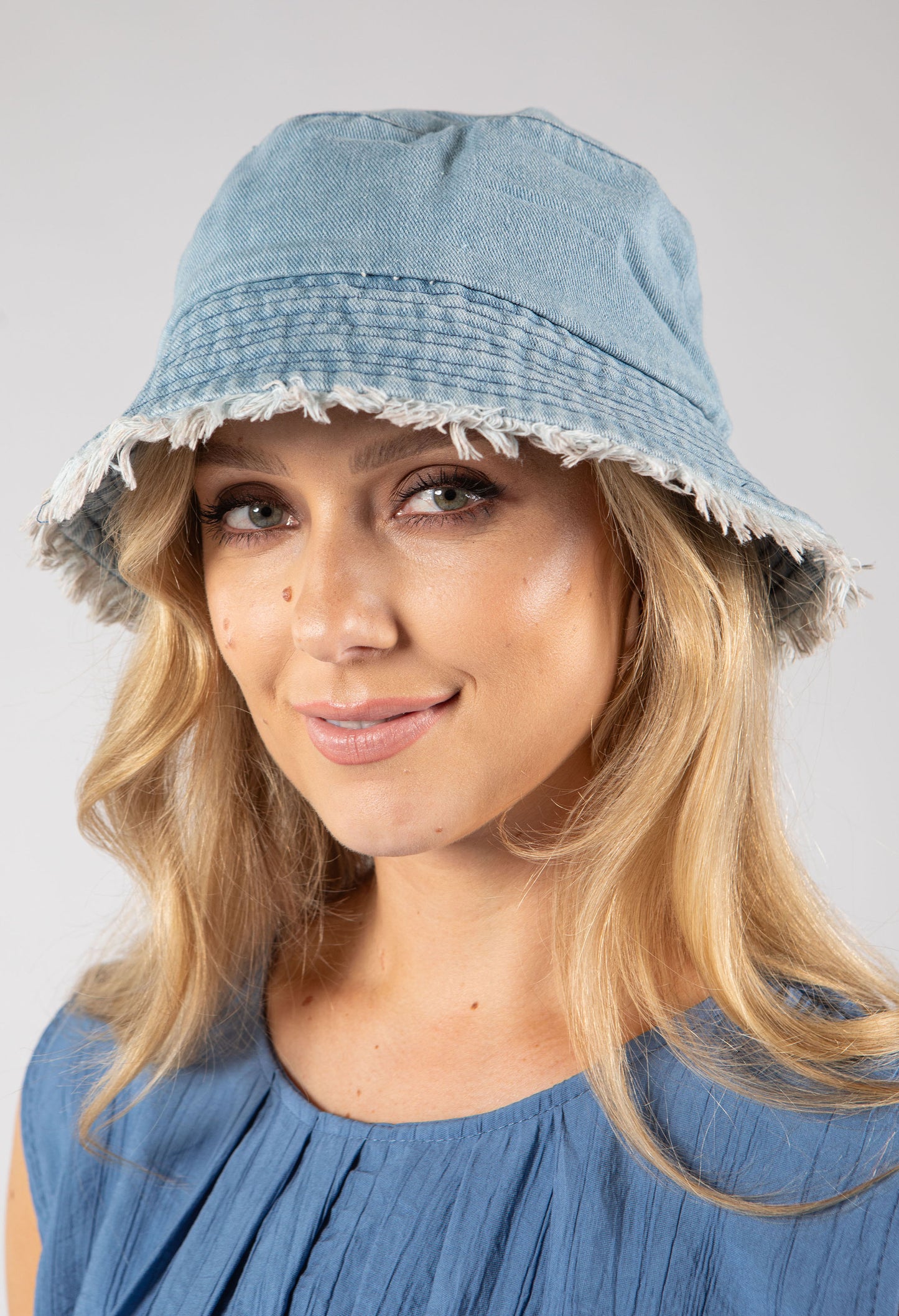 Frayed Denim Hat