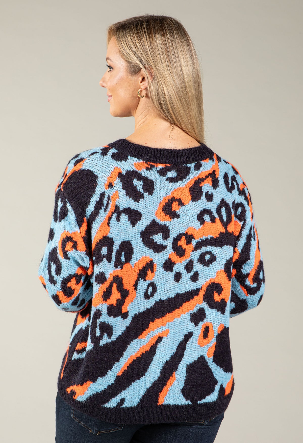 Leopard Print Knit Jumper