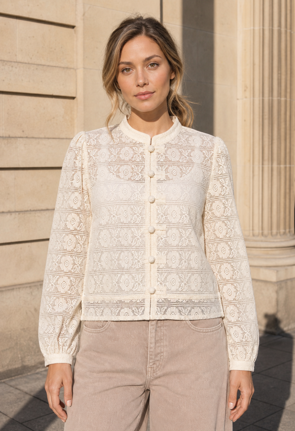 Oriental Style Lace Top