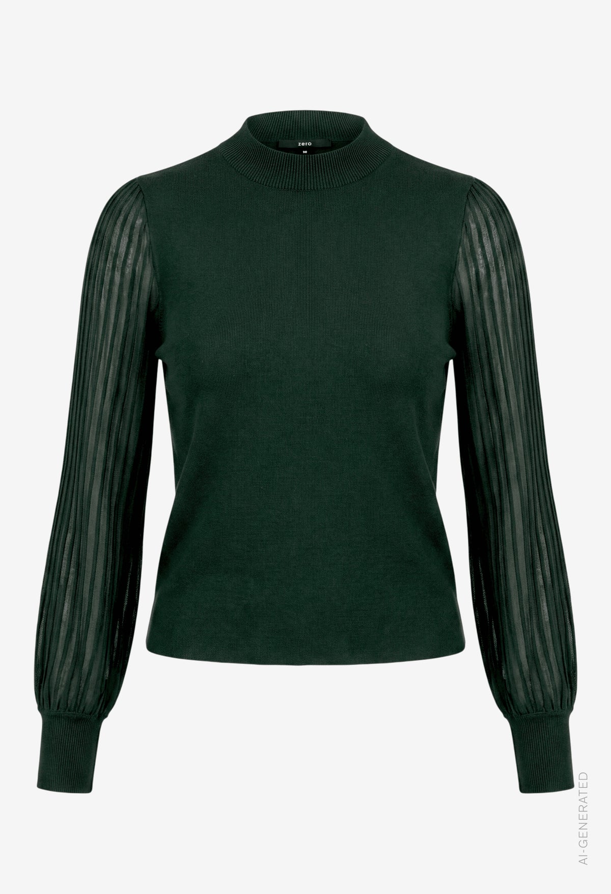 Sheer Sleeve Knit Top