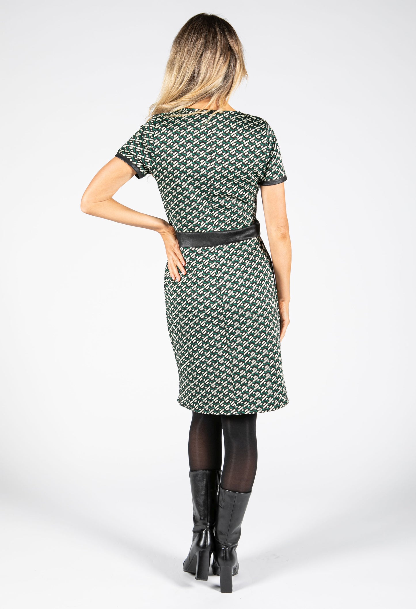 Abstract Pattern Midi Dress
