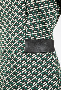 Abstract Pattern Midi Dress