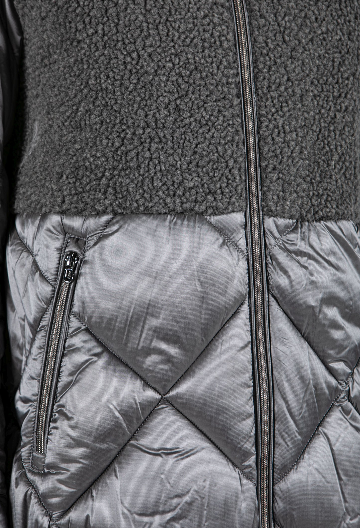 Borg Quilted Longline Coat