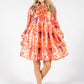Orange Marble Swirl Dress