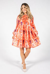 Orange Marble Swirl Dress