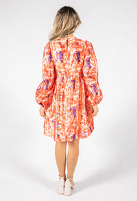 Orange Marble Swirl Dress