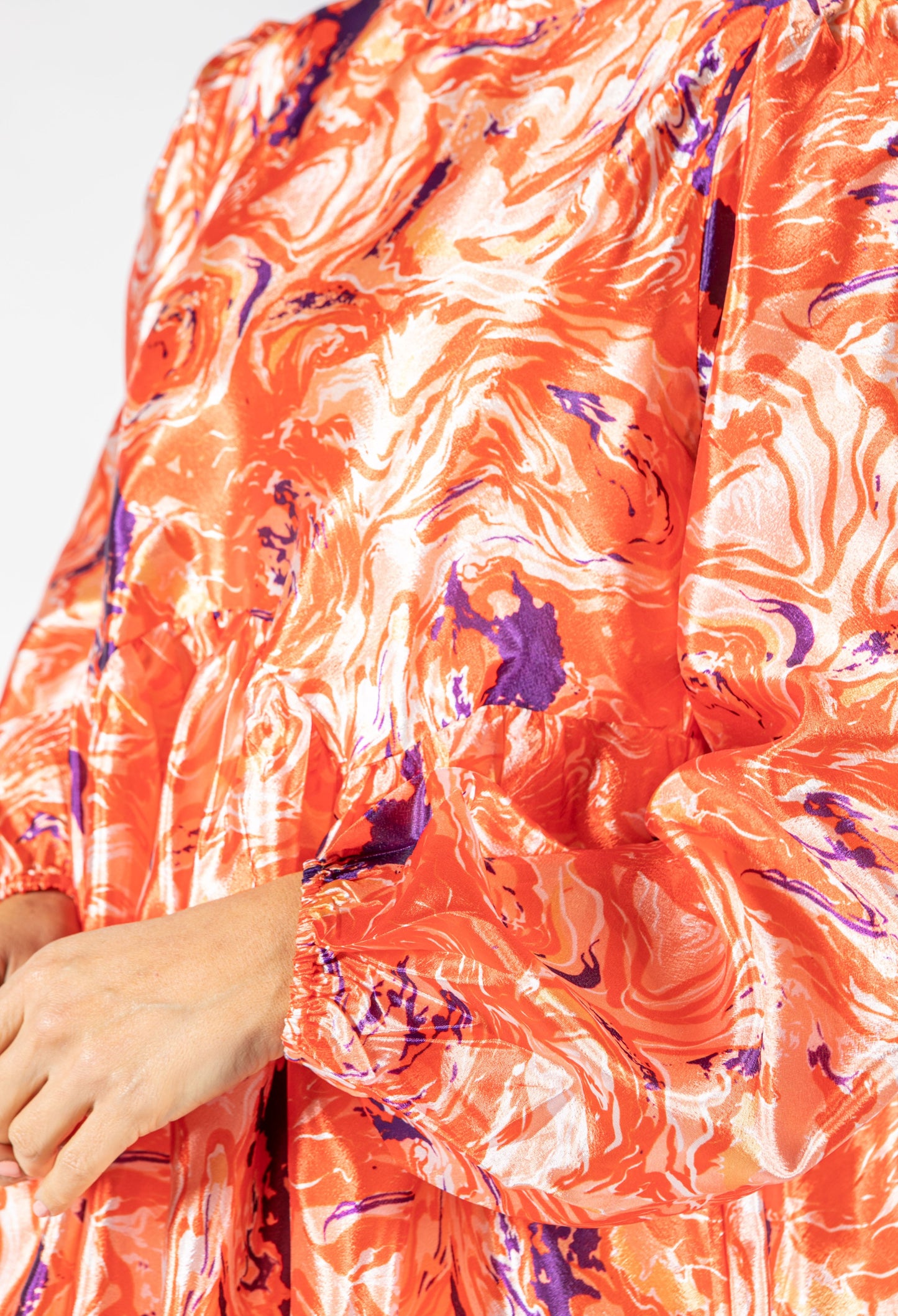 Orange Marble Swirl Dress