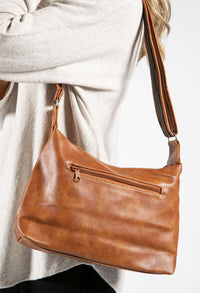 Vintage Leather Look Shoulder Bag-1