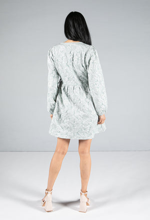 Textured Short Wrap Dress