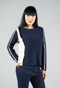 Sleeve Stripe Pullover Knit