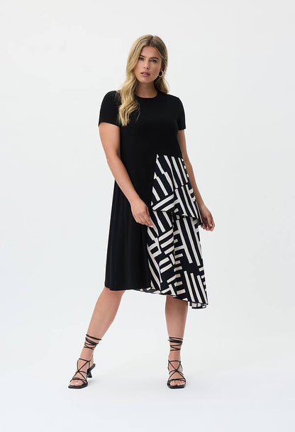 Printed Tiered A-line Dress