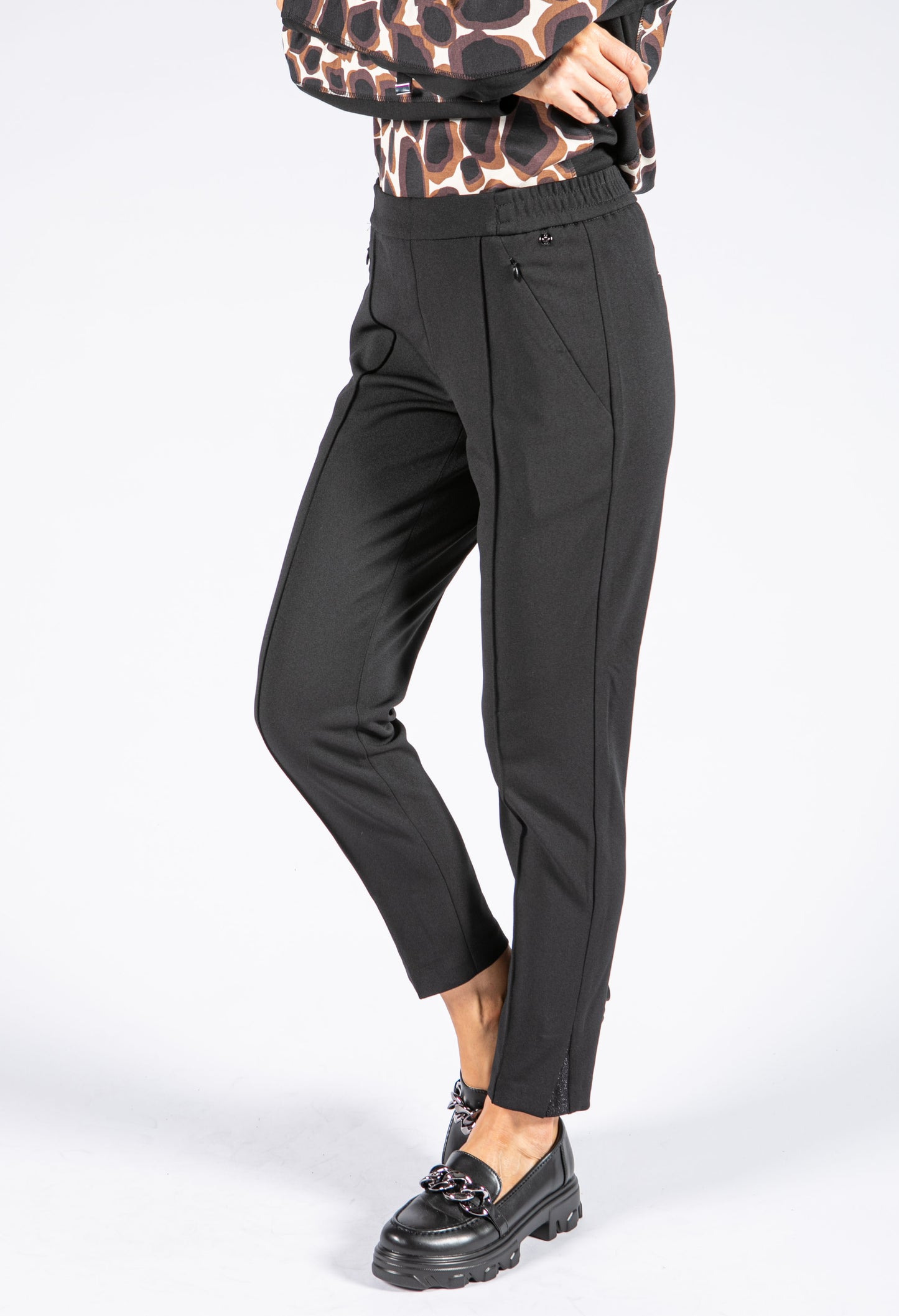Trousers with Topstitched Seams