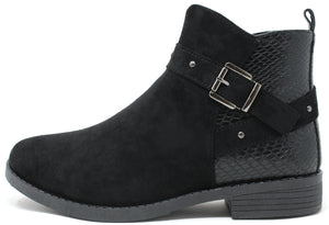 Snake Panel Studded Ankle Boot – Pamela Scott
