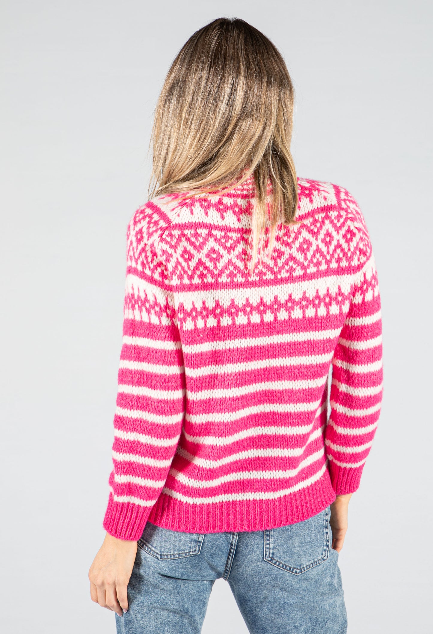 High Neckline Pullover Knit