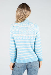 High Neckline Pullover Knit
