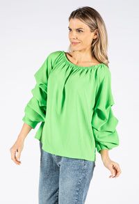 Ruched Sleeve Blouse