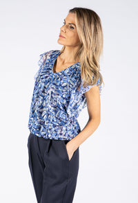 All Over Lace Print Blouse