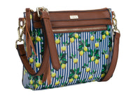 Lemon Stripe Crossbody Bag