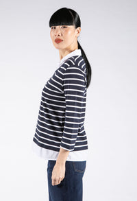 Striped Layered Look Pullover-2