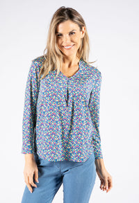 Mixed Floral Print Blouse