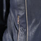 Vintage Faux Leather Frill Detail Biker Jacket