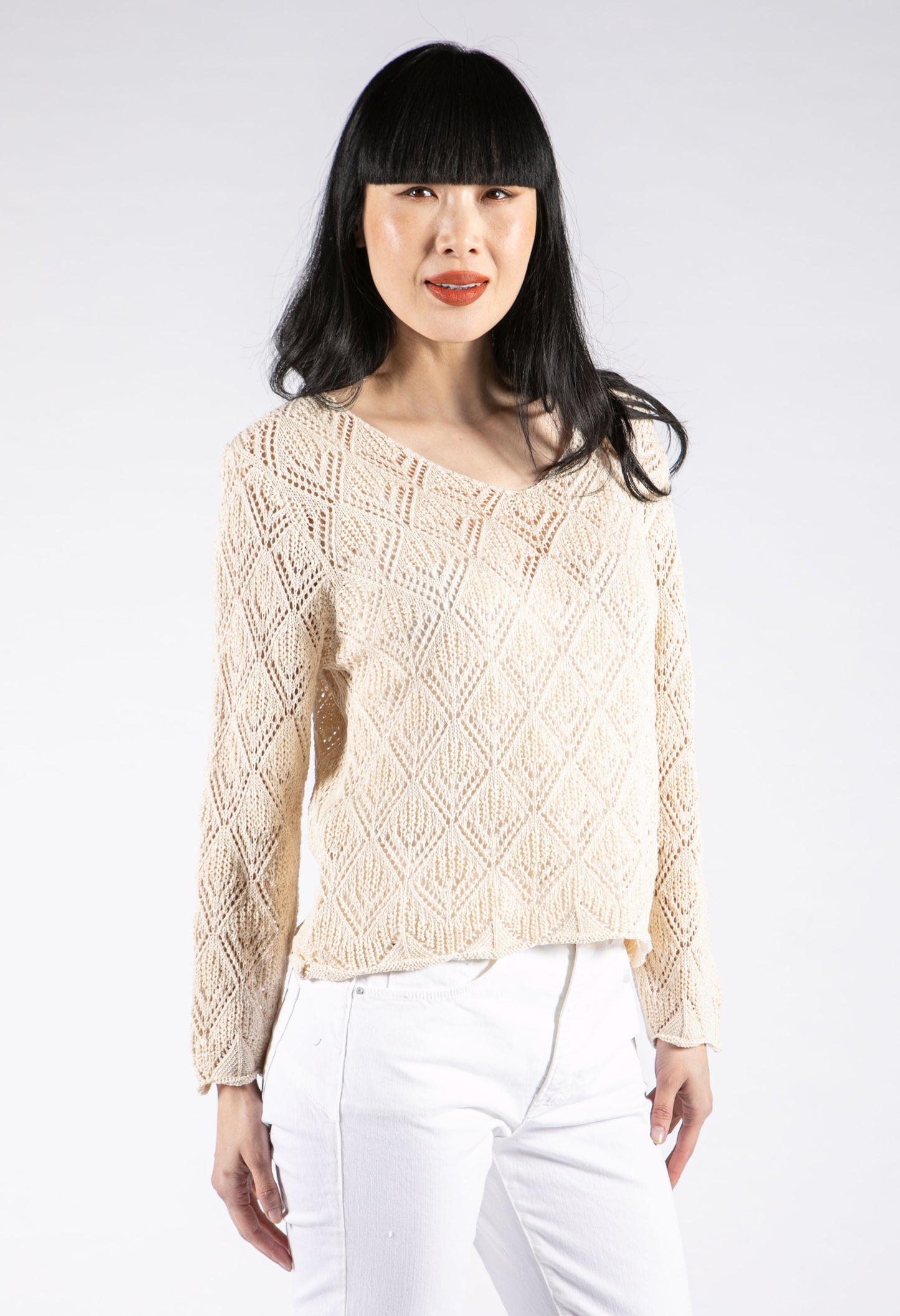 Crochet Knit Pullover-1