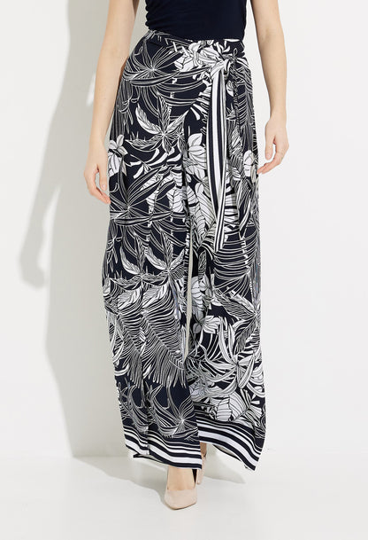 Printed Wide Leg Trousers-1
