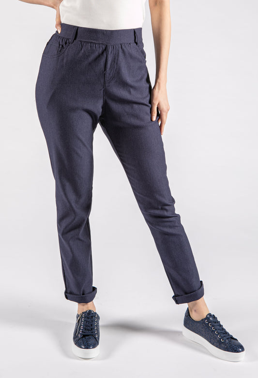 Pinstripe Pull on Trousers