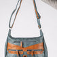 Front Zip Pocket Vintage Leather Shoulder Bag