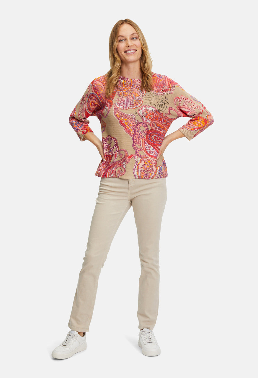 Paisley Knitted Pullover