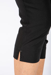 Diamante Detail Pull On Cropped Trouser