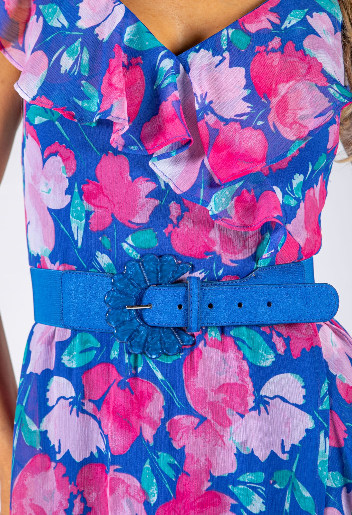 Elasticated Belt with Scalloped Buckle